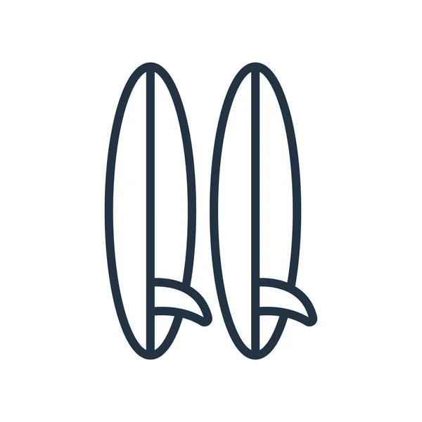 Vecteur Icône Planche Surf Isolé Sur Fond Blanc Panneau Transparent — Image vectorielle