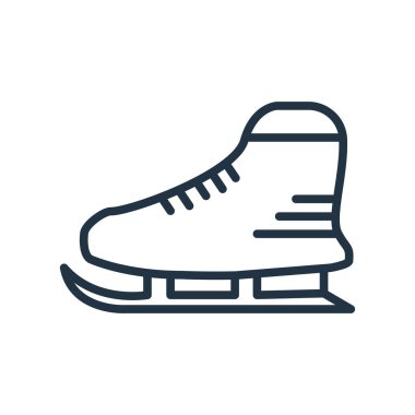 Buz pateni beyaz arka plan üzerinde buz pateni şeffaf işareti izole simge vektör