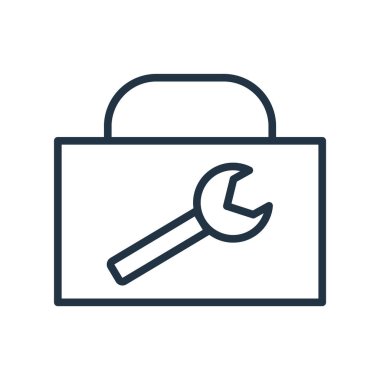 Beyaz arka plan üzerinde araç kutusu şeffaf işareti izole araç kutusu simge vektör