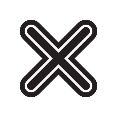 Web ve mobil uygulaması tasarım, çarpın logo kavramı beyaz arka plan üzerinde izole simge vektör çarpma