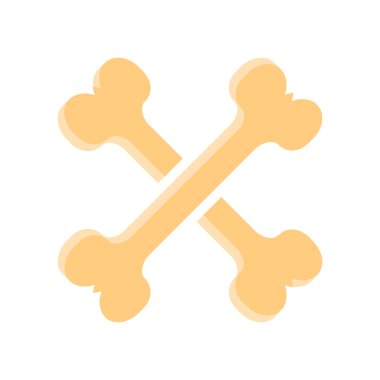 Web ve mobil uygulaması tasarımı, kemikleri logo kavramı için beyaz arka plan üzerinde izole kemikleri simge vektör