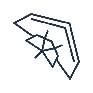 Beyaz arka plan üzerinde Hang glider şeffaf işareti izole hang glider simge vektör