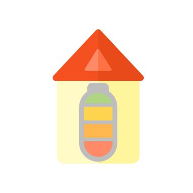 Ev simgesini vektör web ve mobil uygulaması tasarımı, ev logo kavramı için izole üzerinde beyaz arka plan