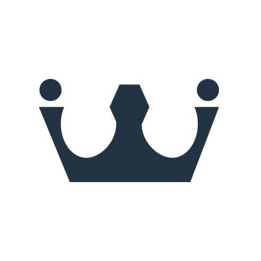 Beyaz arka plan üzerinde Crown şeffaf işareti izole taç simge vektör