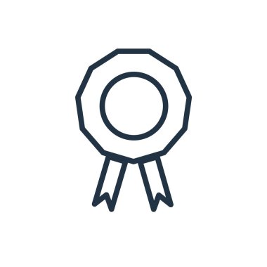 Beyaz arka plan üzerinde ödül şeffaf işareti izole ödül simge vektör