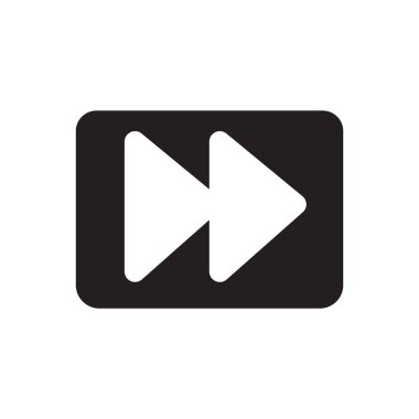 Web ve mobil uygulaması tasarım için beyaz arka plan üzerinde izole simge vektör ileri sarma, hızlı ileri logo kavramı