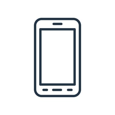 Beyaz arka plan üzerinde Smartphone şeffaf işareti izole Smartphone simge vektör