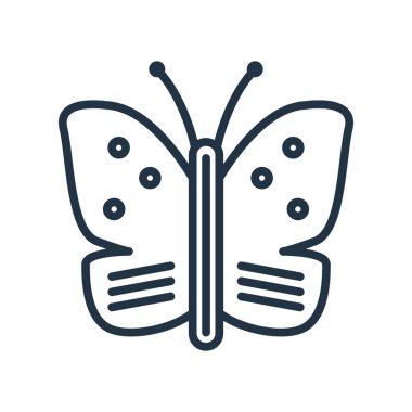 Beyaz arka plan üzerinde kelebek şeffaf işareti izole kelebek simge vektör