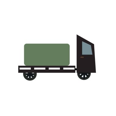 Web ve mobil uygulaması tasarım, römork logo kavramı için beyaz arka plan üzerinde izole römork simge vektör