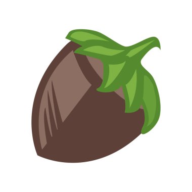 Web ve mobil uygulaması tasarımı, fındık logo kavramı için beyaz arka plan üzerinde izole fındık simge vektör