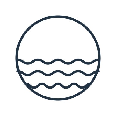 Beyaz arka plan üzerinde dalgalar şeffaf işareti izole simge vektör dalgalar