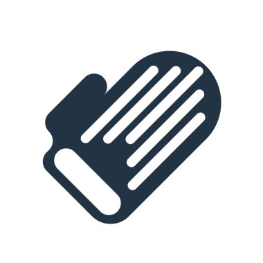 Beyaz arka plan üzerinde Mitten şeffaf işareti izole mitten simge vektör