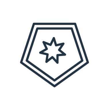 Beyaz arka plan üzerinde kalkan şeffaf işareti izole kalkan simge vektör