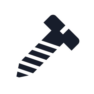 Cıvata simge vektör web ve mobil uygulaması tasarımı, Bolt logo kavramı için izole üzerinde beyaz arka plan