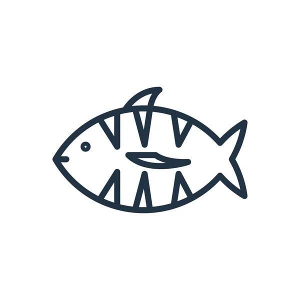 Icono Pescado Vector Aislado Sobre Fondo Blanco Peces Signo Transparente — Vector de stock