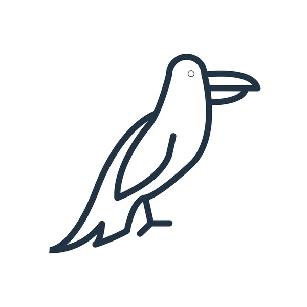 Papoušek Ikona Vektor Izolovaných Bílém Pozadí Papoušek Transparentní Znamení — Stockový vektor