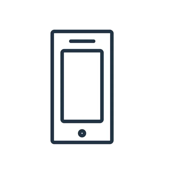 Smartphone Ikonen Vektor Isolerad Vit Bakgrund Smartphone Transparent Skylt — Stock vektor