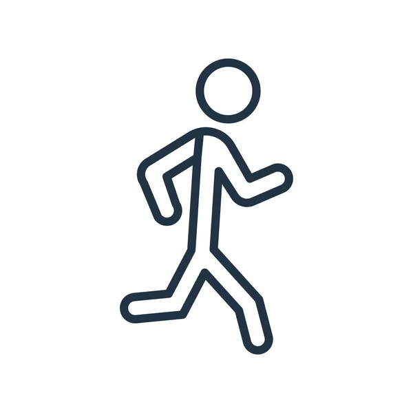 Jogging Vector Icono Aislado Sobre Fondo Blanco Jogging Signo Transparente — Archivo Imágenes Vectoriales