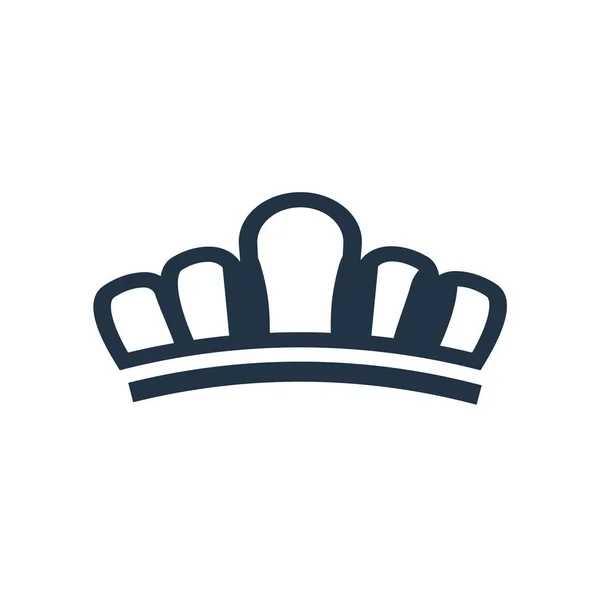 Tiara Pictogram Vector Geïsoleerd Een Witte Achtergrond Tiara Transparante Teken — Stockvector