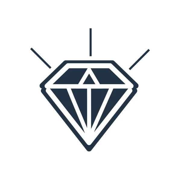 Diamant Pictogram Vector Geïsoleerd Een Witte Achtergrond Diamond Transparante Teken — Stockvector