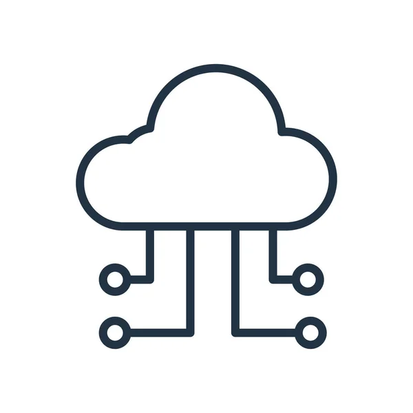 Cloud Computing Ikonu Vektorové Izolovaných Bílém Pozadí Cloud Computing Transparentní — Stockový vektor