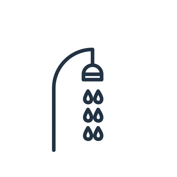 Sprchový Ikona Vektor Izolovaných Bílém Pozadí Transparentní Znak Sprcha — Stockový vektor