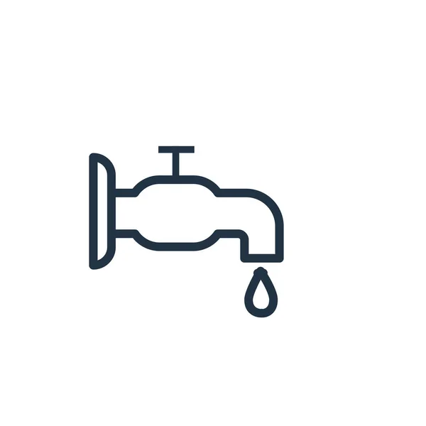 Watertap Pictogram Vector Geïsoleerd Een Witte Achtergrond Watertap Transparante Teken — Stockvector