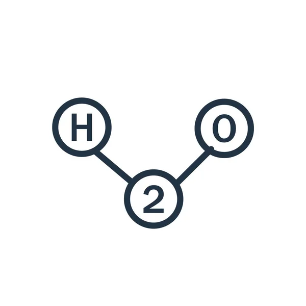 H2O 图标矢量隔离在白色背景上 H2O 透明符号 — 图库矢量图片