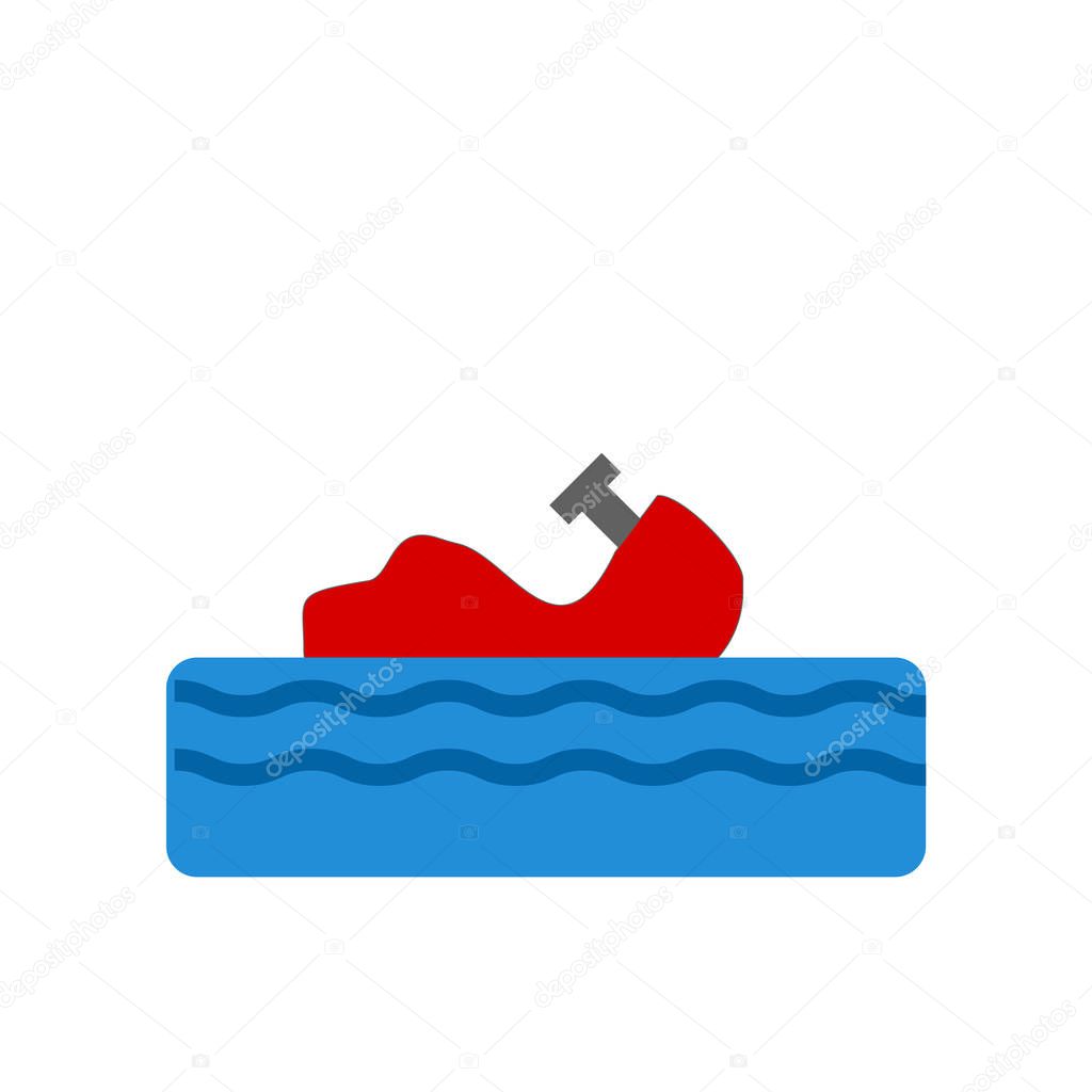 Water craft icon vector isolated on white background for your web and mobile app design, Water craft logo concept