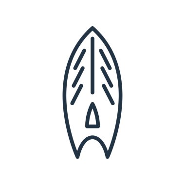 Beyaz arka plan üzerinde sörf tahtası saydam işareti izole sörf tahtası simge vektör