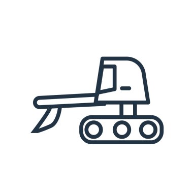 Beyaz arka plan üzerinde Ekskavatör şeffaf işareti izole Ekskavatör simge vektör