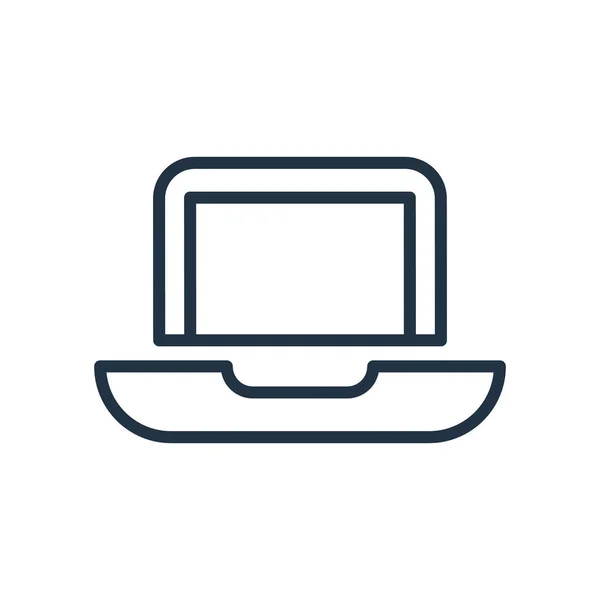 Laptop Icona Vettoriale Isolato Sfondo Bianco Laptop Segno Trasparente — Vettoriale Stock