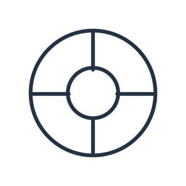 Beyaz arka plan üzerinde Lifebuoy şeffaf işareti izole Lifebuoy simge vektör