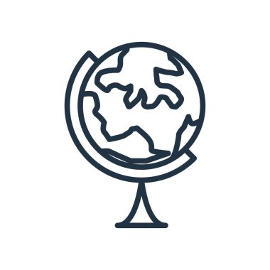 Beyaz arka plan üzerinde Coğrafya şeffaf işareti izole Coğrafya simge vektör