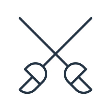 Beyaz arka plan üzerinde eskrim şeffaf işareti izole eskrim simge vektör