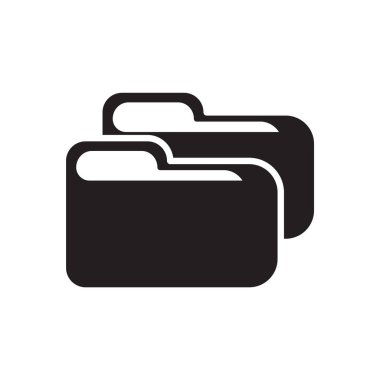 Web ve mobil uygulaması tasarımı, klasör logo kavramı için beyaz arka plan üzerinde izole klasör simge vektör