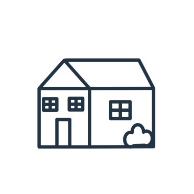 Beyaz arka plan üzerinde ev saydam işareti izole House simge vektör