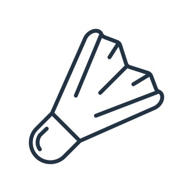 Beyaz arka plan üzerinde Badminton şeffaf işareti izole badminton simge vektör