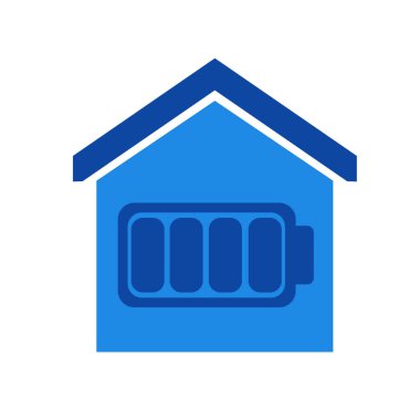 Akıllı ev simgesini vektör web ve mobil uygulaması tasarımı, akıllı ev logo kavramı için izole üzerinde beyaz arka plan