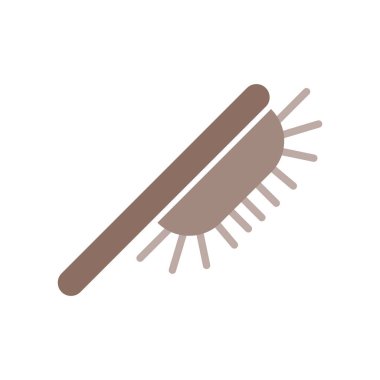 Web ve mobil uygulaması tasarım, fırça logo kavramı için beyaz arka plan üzerinde izole fırça simge vektör