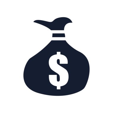 Para çantası simge vektör web ve mobil uygulaması tasarımı, para çanta logo kavramı için izole üzerinde beyaz arka plan