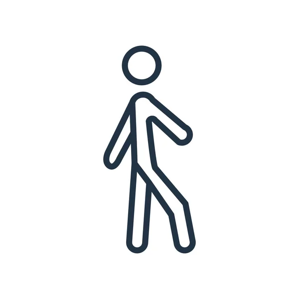 Walking Ikonu Vektorové Izolované Bílém Pozadí Walking Transparentní Znamení — Stockový vektor