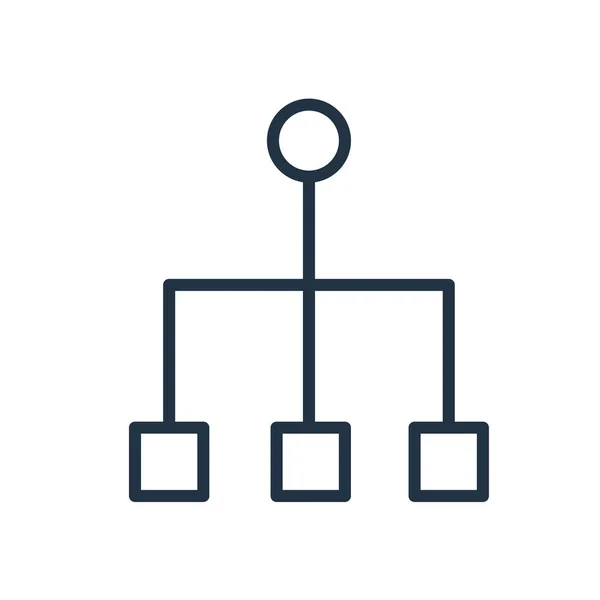 Estructura Jerárquica Icono Vector Aislado Sobre Fondo Blanco Estructura Jerárquica — Archivo Imágenes Vectoriales