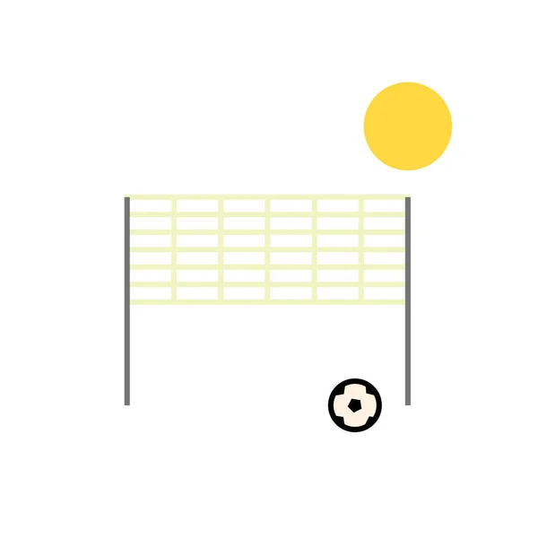 Beachvolleybal Pictogram Vector Geïsoleerd Witte Achtergrond Voor Web Mobiele App — Stockvector