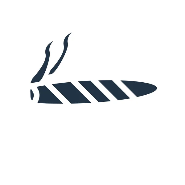 Zigarren Icon Vektor Isoliert Auf Weißem Hintergrund Zigarren Transparent Schild — Stockvektor