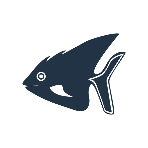 Icono Pescado Vector Aislado Sobre Fondo Blanco Peces Signo Transparente — Vector de stock