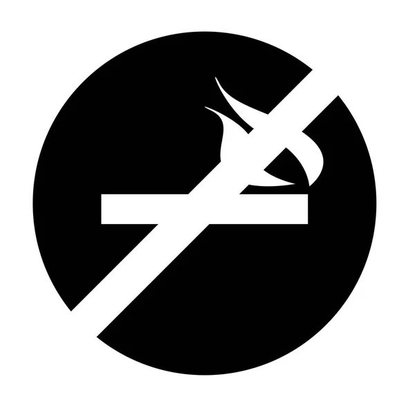 Web Mobil Uygulaması Tasarım Hiçbir Yasaktır Logo Kavramı Için Beyaz — Stok Vektör