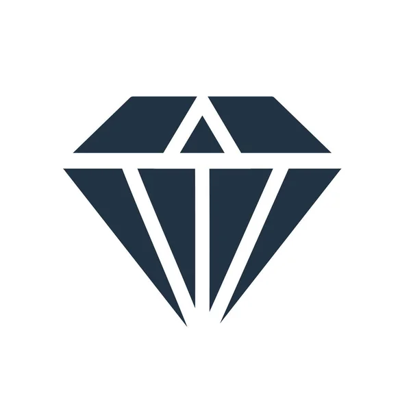Diamond Icon Vector Isolated White Background Diamond Transparent Sign — Stock Vector