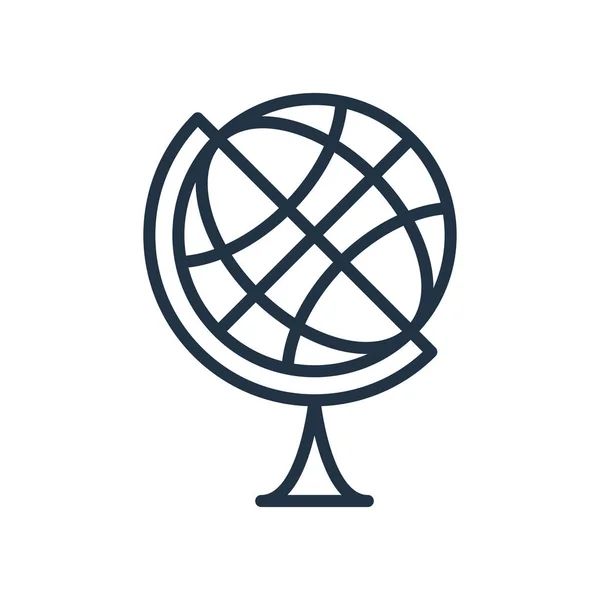Erde Globus Symbol Vektor Isoliert Auf Weißem Hintergrund Erde Globus — Stockvektor