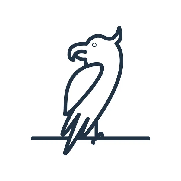Иконка Попугая Вектор Изолирован Белом Фоне Попугай Прозрачный Знак — стоковый вектор